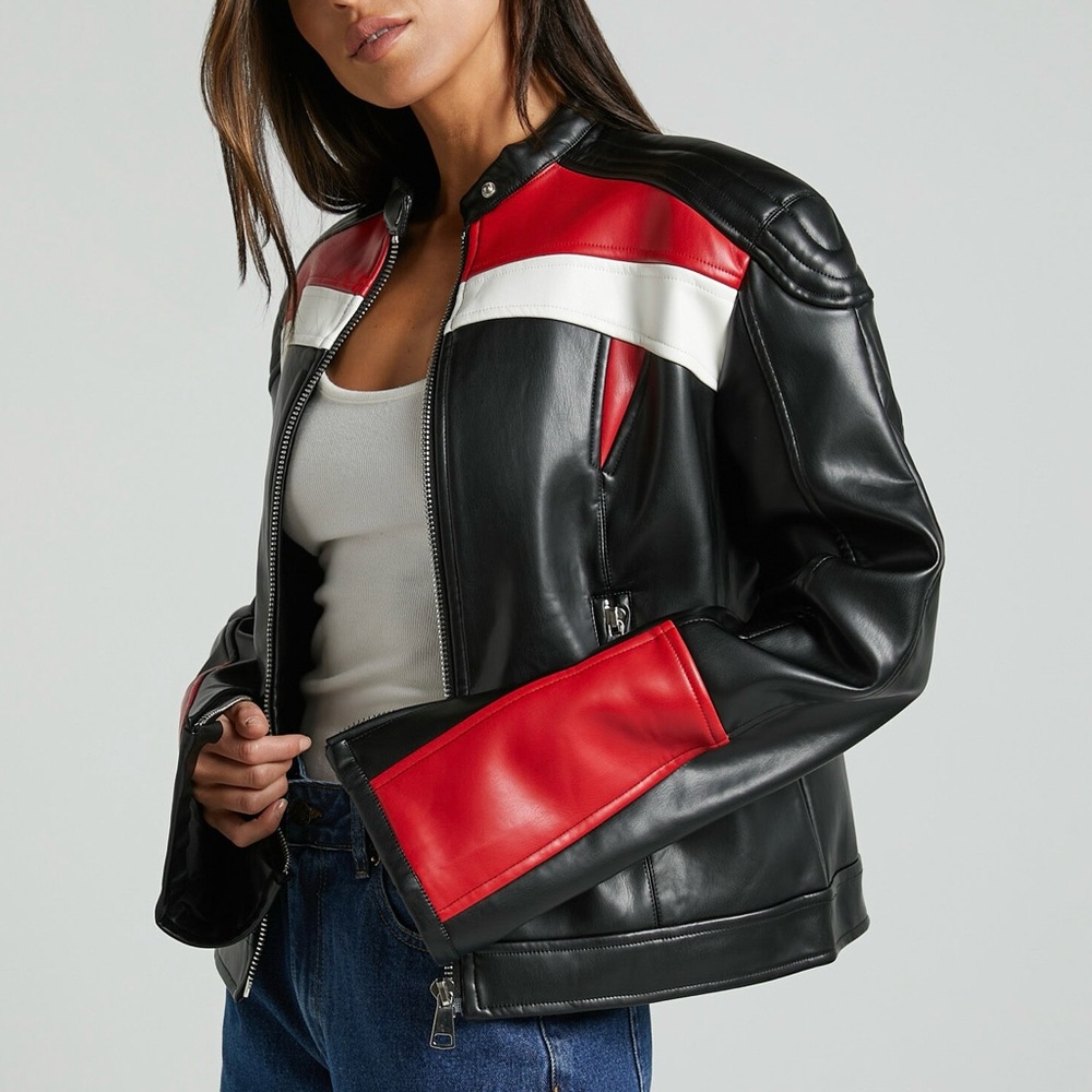 NWT Lioness Top Model Faux Leather Biker Jacket